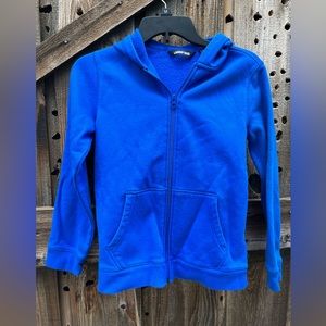 Land's End Hoodie Sweatshirt Full Zip Boys Medium 10-12 Royal Blue